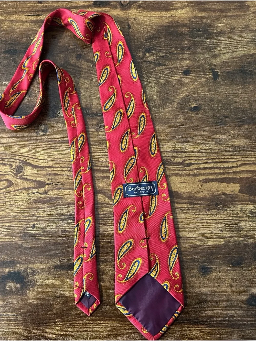 Vintage Burberry Tie Mens Dark Academia Preppy Classic Retro Party Workwear
